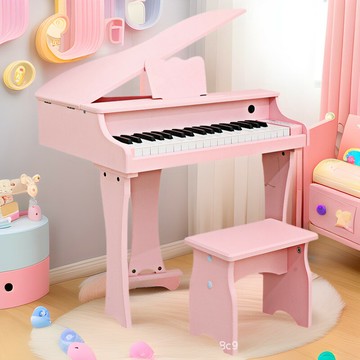 兒童小鋼琴木質玩具益智公主女孩初學三角鋼琴電子琴生日可彈奏【益三和】可開發票