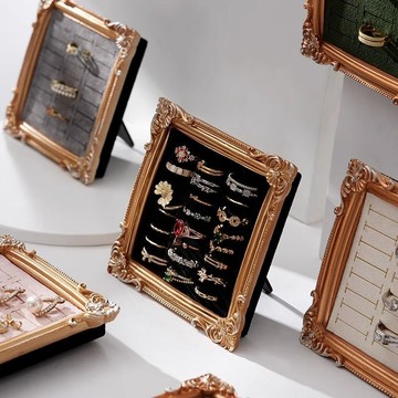 臺灣出貨+免運首飾展示架北歐風方形戒指盤耳釘陳列珠寶飾品收納架擺件拍照道具