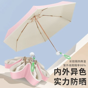 【桃園出貨🔥】太陽傘防曬防紫外綫女學生高顔值膠囊超輕迷你小巧便攜口袋折疊傘
