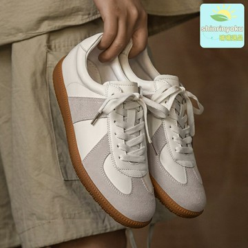 【軟底防滑】德訓鞋 小白鞋 真皮男鞋 軟面牛筋底 百搭舒適 潮流運動休閒鞋 男士通勤日常穿搭必備