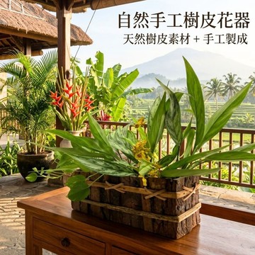 【自然屋精品】 樹皮花器 (現貨) 樹皮花器 自然花器 插花器材 天然素材 DIY材料 造景擺設 居家裝飾 板橋實品展售