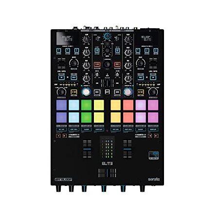 Reloop Elite High Performance DVS Mixer for Serato Bundle with Reloop 7000 MK2 Direct Drive DJ Turntables (Pair), Record Care System, Aluminum Stand,