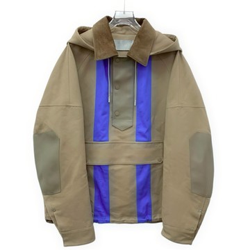 (2XL) dior質感棉質logo字母條紋棕色外套