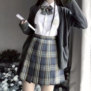 💘襯衫格裙🚀日系JK制服✨修身顯瘦 百褶裙 長袖短袖  百褶裙 制服短裙 學院風國中高校學生服 學院風套裝