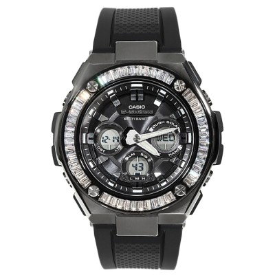 G-SHOCK G-Steel GST w300 バゲットカットCZダイヤ（キュービックジルコニア）カスタムベゼル Gスチール | LINEショッピング