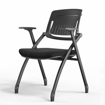 折疊椅 網布會議記錄椅 靠背帶掛鉤培訓椅 寫字板學習椅 M9/13