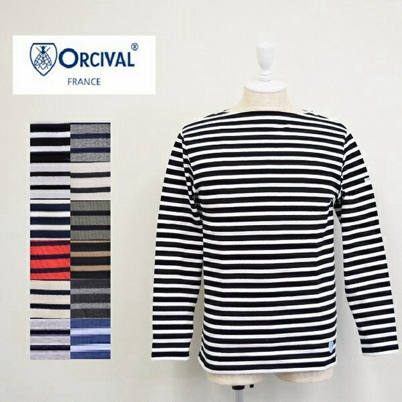 メンズ Orcival オーシバル オーチバル 長袖 ボートネック コットンロード バスクシャツ Tシャツ ボーダー B211 通販 Lineポイント最大0 5 Get Lineショッピング