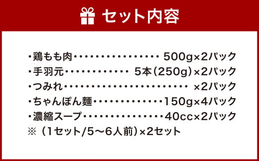 特選 水炊き セット 10～12人前 鶏もも肉 手羽先 ちゃんぽん麺