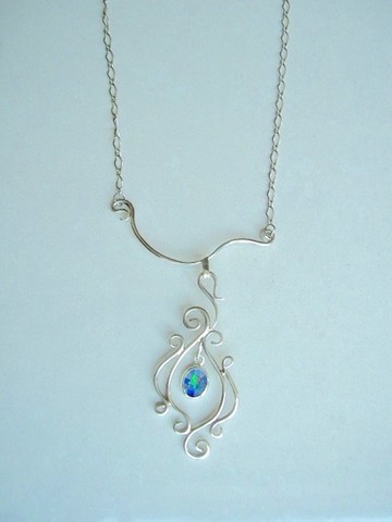 馬賽克蛋白石項鍊