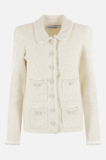 SELF PORTRAIT knit cardigan with sequins Woman