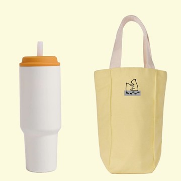 【組合優惠】YCCT速吸杯2代1200ml + 提袋高大款 -瞬收吸管環保杯