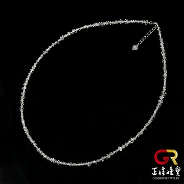 閃靈鑽 赫基蒙白閃靈 3.2g 閃靈鑽項鍊｜可調式925銀白K