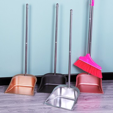 新款垃圾鏟加厚不銹鋼家用掃地簸箕彩色垃圾斗單個撮箕大小號畚斗