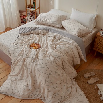 戀家小舖 台灣製薄被套 雙人被套 被單 100%天絲 波普派對 雙人薄被套 60支天絲