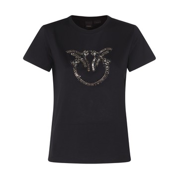 Pinko - Black Cotton Bright Light Point T-shirt