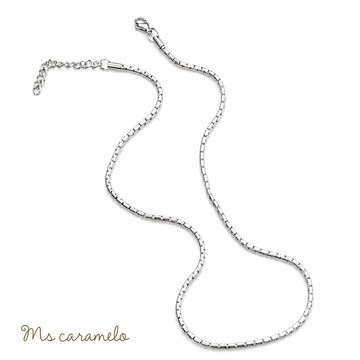 送禮物 現貨商品【焦糖小姐 Ms caramelo】簡約 歐美鈦鋼項鍊-男款