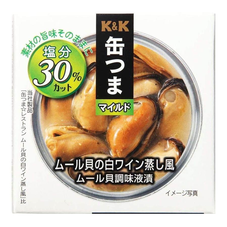 国分 KK 缶つま マイルド ムール貝の白ワイン蒸し風 F3号缶 75g