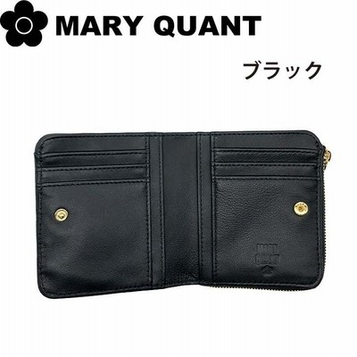 美品✨マリークワント　スクエアキルトウォレット　L字ファスナー　二つ折り財布 美品✨マリークワント スクエアキルトウォレット L字ファスナー