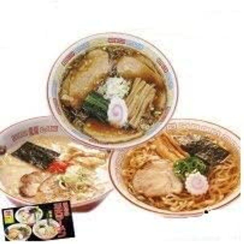 めん 福島三大ラーメン ３箱（麺120ｇ×5、スープ喜多方32ｇ×2、スープ郡山33ｇ×1、スープ白河34ｇ×2）