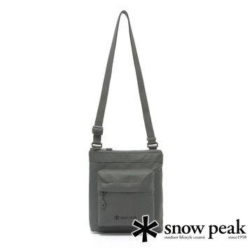 【Snow Peak韓系】中性輕量小斜背包『卡其』ZUFSB06 戶外 露營 登山 健行 休閒 時尚 出國 旅遊 輕量 斜背包