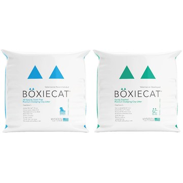 BOXIECAT 【2入組】-無粉塵天然黏土貓砂 《原味｜綠芬》28LB/12.7kg