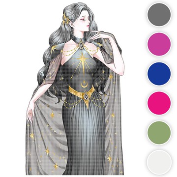 Estella (6款) 31 (honne market) 人物貼紙 女孩貼紙 黑浣熊