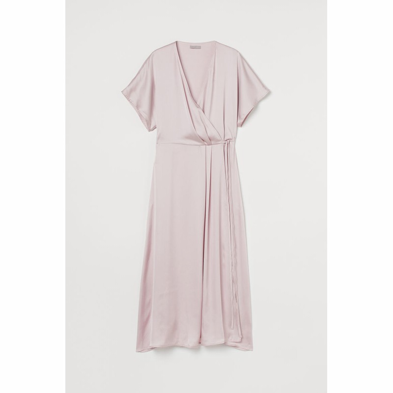 H M サテンワンピース ピンク 通販 Lineポイント最大1 0 Get Lineショッピング