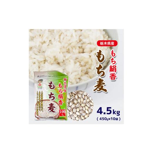 ふるさと納税 栃木県 真岡市 もち麦 栃木県産もち絹香　もち麦　4.5kg（450g×10袋）真岡市 栃木県