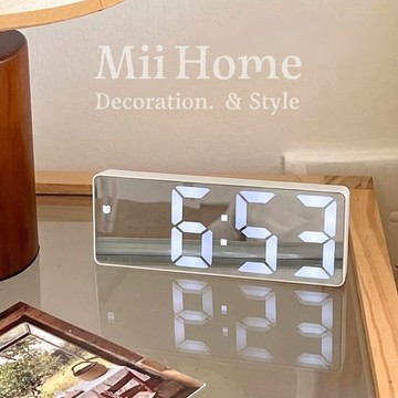 【Mii厝邊】台灣現貨 居家鬧鐘時鐘 電子鐘 夜光鏡面鬧鐘 宿舍電子鐘 LED電子鐘 數字時鐘 桌面時鐘 居家裝飾
