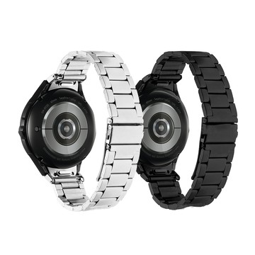 Timo SAMSUNG三星 Galaxy Watch 7 /6 /5 /4 通用款 按鍵式 不鏽鋼金屬替換錶帶