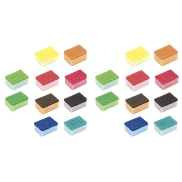 丸辰 繽紛廚房清潔海綿10件組 2組 - 好幫手 輕鬆去除油污  30 x 65 x 45mm