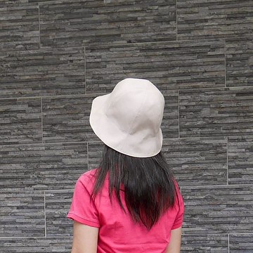 雙面漁夫帽-淺玫瑰粉