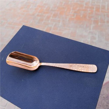 純銅純手工制作茶匙茶勺紫銅茶鏟紫銅分茶勺長柄錘紋茶葉勺子茶具