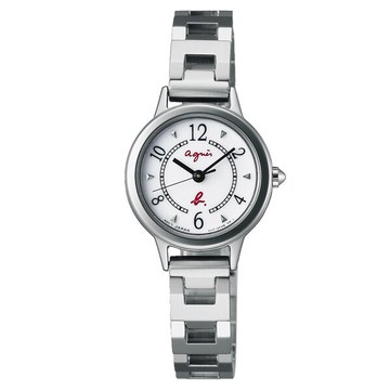 agnes b V117-0CS0S(BU9017P1)精巧時尚腕錶/白面24mm｜樂天領券現折★全館特惠中★指定刷卡回饋10%