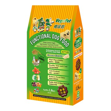 VegePet 維吉 成犬用 機能性高級素狗食 1.8kg 全犬適用  起司  1袋