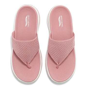 Skechers 拖鞋 Go Walk Arch Fit 2.0 Sandal 女鞋 玫瑰粉 支撐 緩衝 人字拖 140861ROS