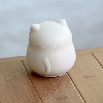 日式小號貓咪骨灰罐 可愛毛發牙齒收藏紀念盒 寵物去世火化骨灰壇 d8012
