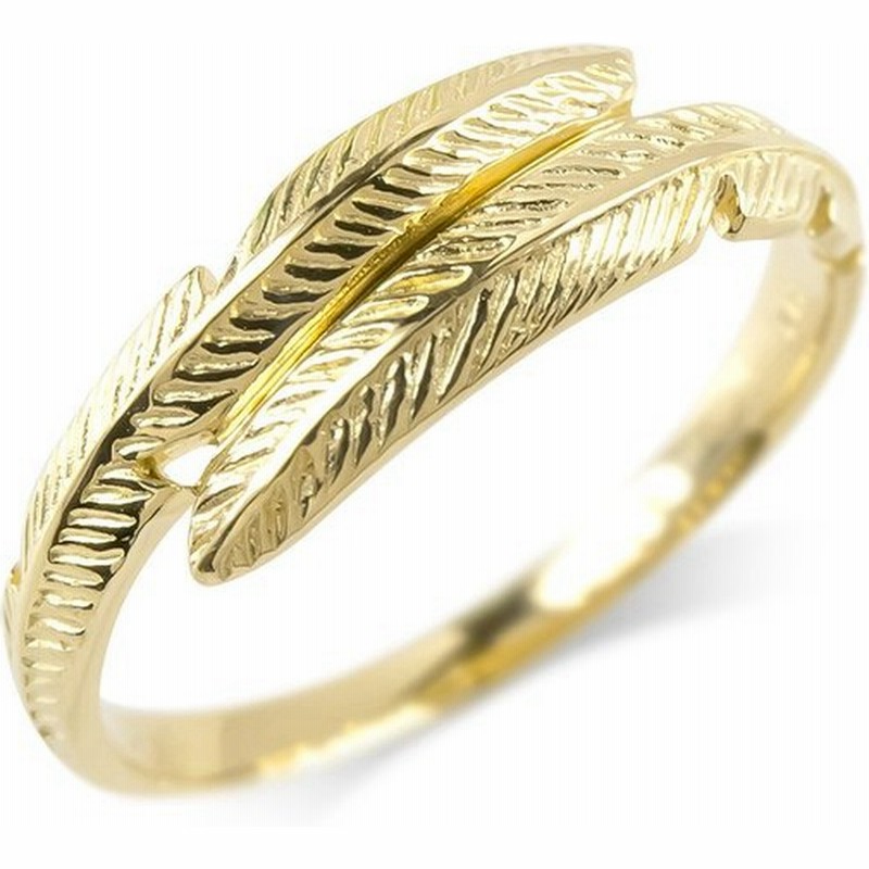 ゴールド リング レディース 5号 羽根 ピンキーリング 10k イエローゴールドk10 指輪 ファランジリング シンプル 女性 あすつく 送料無料 通販 Lineポイント最大get Lineショッピング