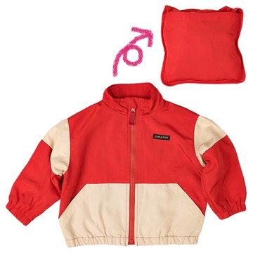 akachan honpo - 可攜式防潑水夾克-酒紅色