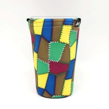 BLR 萬用 杯架 可拆式 多用途 飲料杯套 綠拼布 WD24