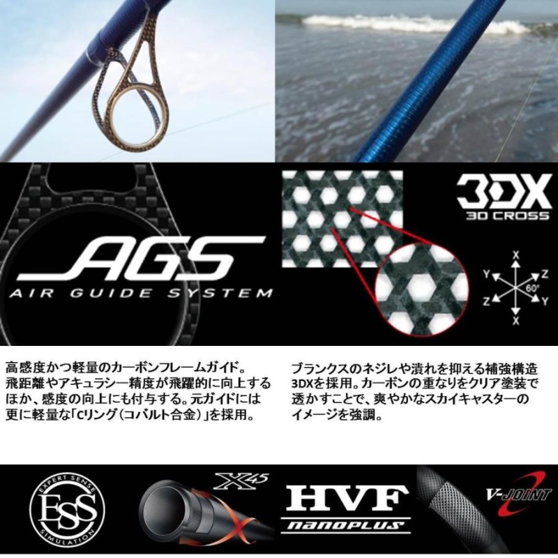 目玉商品】ダイワ スカイキャスター AGS 30号-405・V (並継ぎ) 投げ竿