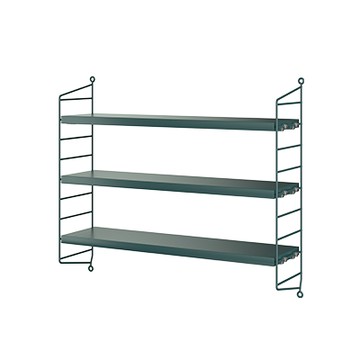 Pocket 壁掛三層架（鬱綠、MDF 層板）