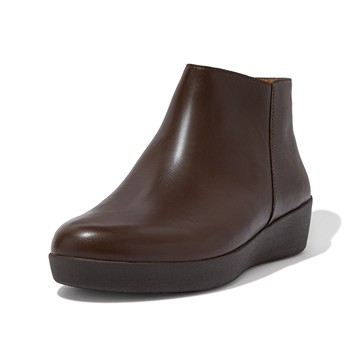 SUMI LEATHER ANKLE BOOTS簡約皮革短靴-巧克力棕