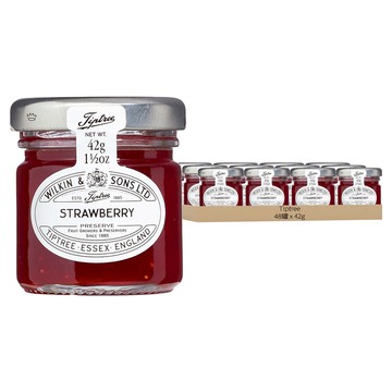 Tiptree 迷你草莓果醬 48罐 42g - 英式經典 早餐抹醬 家庭號分享