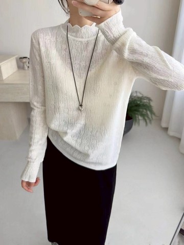 舉手投足就是溫柔氣質的細緻波浪內搭