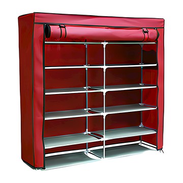 台灣 MIDAS S六層雙排萬用收納櫃 酒紅色 110 x 28 x 108cm