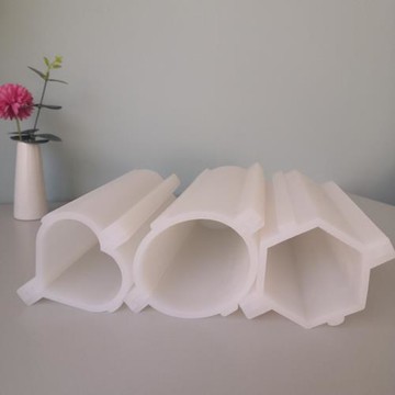 六邊形柱 大愛心 橢圓形 DIY手工皂硅膠管模 長筒模 長21CM