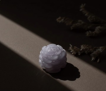 冰種紫羅蘭翡翠牡丹花 | 天然緬甸玉A貨翡翠 | 送禮
