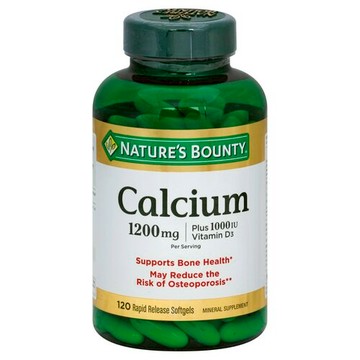 Nature's Bounty Calcium 1200 mg Plus 25 mcg Vitamin D3 120 Rapid Release Softgels