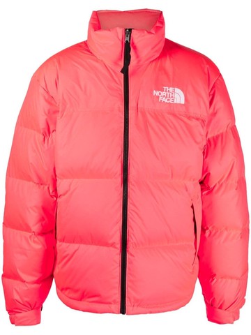 The North Face - embroidered-logo padded jacket - men - Feather Down/Polyester/Polyester - S - Pink